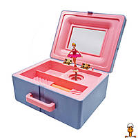 Музыкальная шкатулка чемоданчик, заводная с балериной, детская игрушка, от 3 лет, Bambi CS9938-2