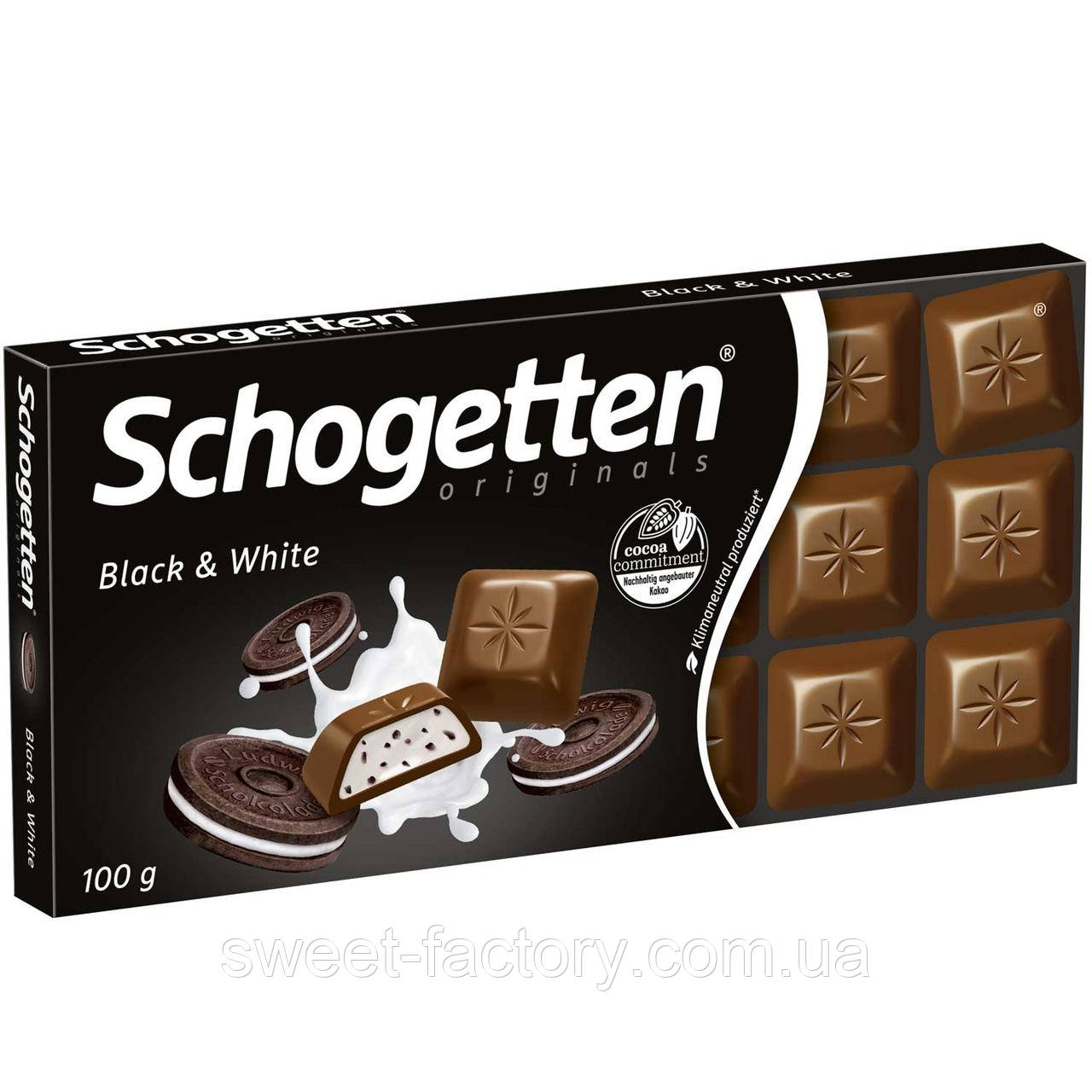 Шоколад Schogetten Black & White 100g