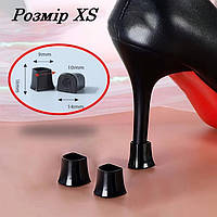 Силіконові накладки на каблуки Protective heel stoppers Black Розмір XS