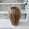Перука пряма з натурального волосся з проділом пісочний ASOLE-15, фото 4