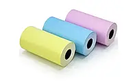 Набор цветной термобумаги для печати портативного принтера, Бумага для детского термопринтера 3 рулона