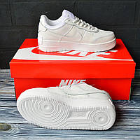Белые кожаные женские кроссовки Nike Air Force 1 Shadow найки, форсы, топ качество, весна-лето 36