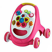 Детская каталка-ходунки с сортером 91157 погремушки в наборе (Розовый 91157(Pink)) dl