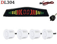 Парктроник Assistant Parking Sensor System на 4 датчика диаметр 22 мм. Цвет белый.