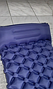 Універсальний матрац із подушкою для туризму та активного відпочинку 170T/Тканинний надувний матрац/Каремат, фото 7