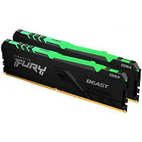 Модуль памяти для компьютера DDR4 16GB (2x8GB) 3600 MHz Fury Beast RGB Kingston Fury (ex.HyperX) ha