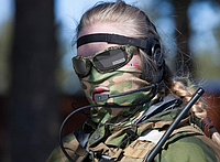 Защитные военные тактические очки Daisy X7 Pixel с поляризацией + 4 линзы и чехол ks-166 AND - 1273
