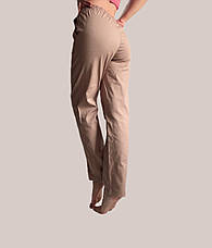 Жночі штани з тканини льон-стрейч, беж. мод 41, фото 3