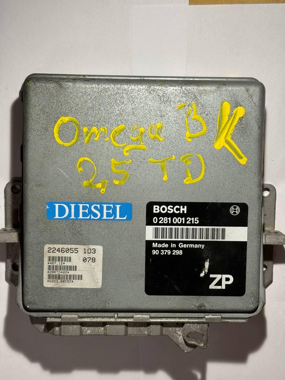 Електронний блок керування Opel Omega 2.5TD Bosch 0 281 001 215 / 0281001215 / 90 379 298 / 90379298