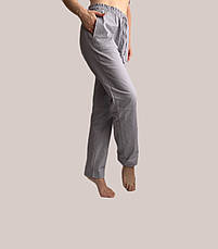 Батальні штани з тканини льон-стрейч, сірі. мод 41, фото 3