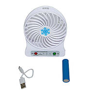 Маленький настольный вентилятор на стол Portable fan белый, usb вентилятор | вентилятор micro usb (F-S)