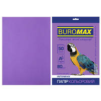 Бумага Buromax А4, 80g, INTENSIVE violet, 50sh (BM.2721350-07) ha