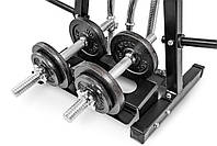 Стійка для дисків і грифів Hop-Sport HS-1008A компактна для домашнього спортзалу зберігання інвентарю, фото 7