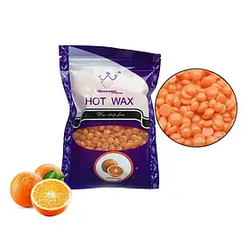 Кольоровий віск у гранулах Hot Wax 300 грам Помаранчевий SV227