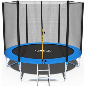 Батут Funfit 8ft із зовнішньою сіткою для дітей безпечний і зручний для активного відпочинку