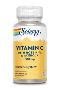 Solaray Vitamin C 500 мг + ацерола та шипшина, 100 капсул