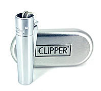 Зажигалка Clipper металл - Silver