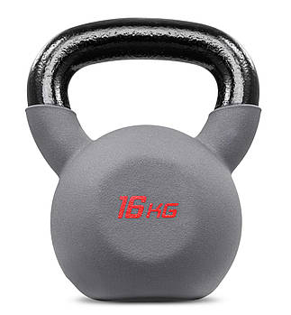 Гиря Hop-Sport 16 кг для силових тренувань універсальний снаряд для дому та фітнесу