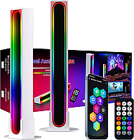 Умные светодиодные панели Miheal, световые панели RGB торшер 2шт. с 20 режимами, синхронизация музыки