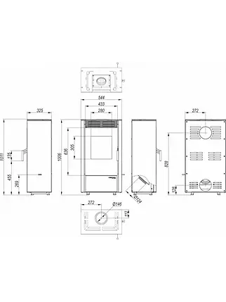 Сталева піч Defro Home VIVA Білий, фото 2
