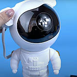 Нічник-проєктор Космонавт декілька режимів зірки магнітна голова від мережі рухливі елементи пульт 22*10*13,5см (C 65315), фото 5