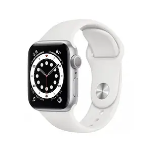 Смарт-годинник Apple Watch Series 6 GPS Silver Aluminium Case with White Sport Band (M00D3) (Уцінений)