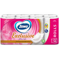 Туалетний папір Zewa Exclusive Ultra Soft 4 шари 16 рулонів (7322541188812)