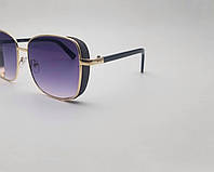 Солнцезащитные очки женские квадратные, серые, стильные имиджевые очки с шорами