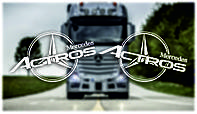 Наклейка плотерная MERCEDES ACTROS LOGO 142*40см цвет на выбор как и размер