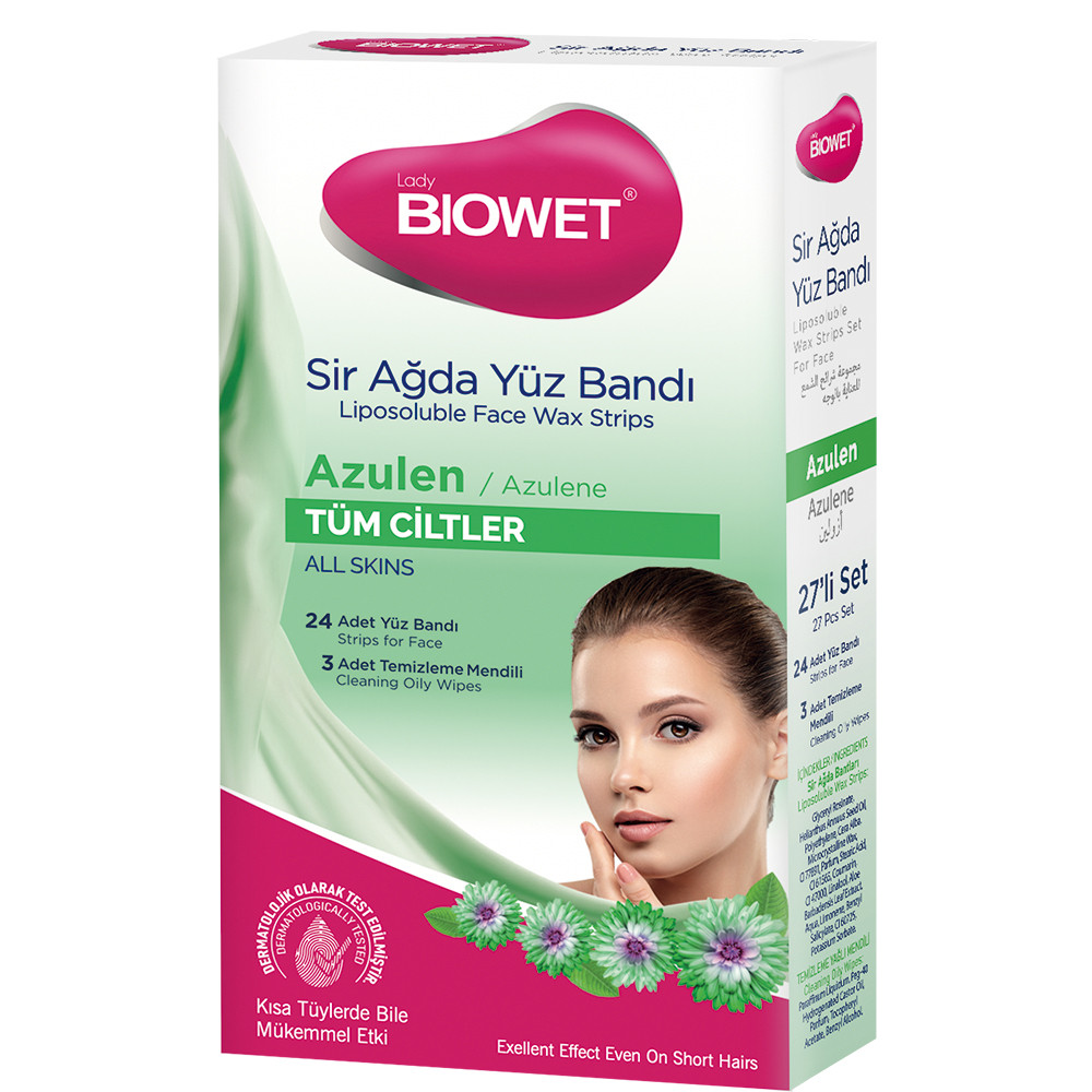 Воскові смужки для депіляції обличчя для чутливої шкіри Biowet, 27 шт., фото 1