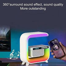 Багатофункціональний пристрій Light Sound Machine XM-G3mini, RGB нічник, годинник, бездротова зарядка, Bluetooth колонка, фото 5
