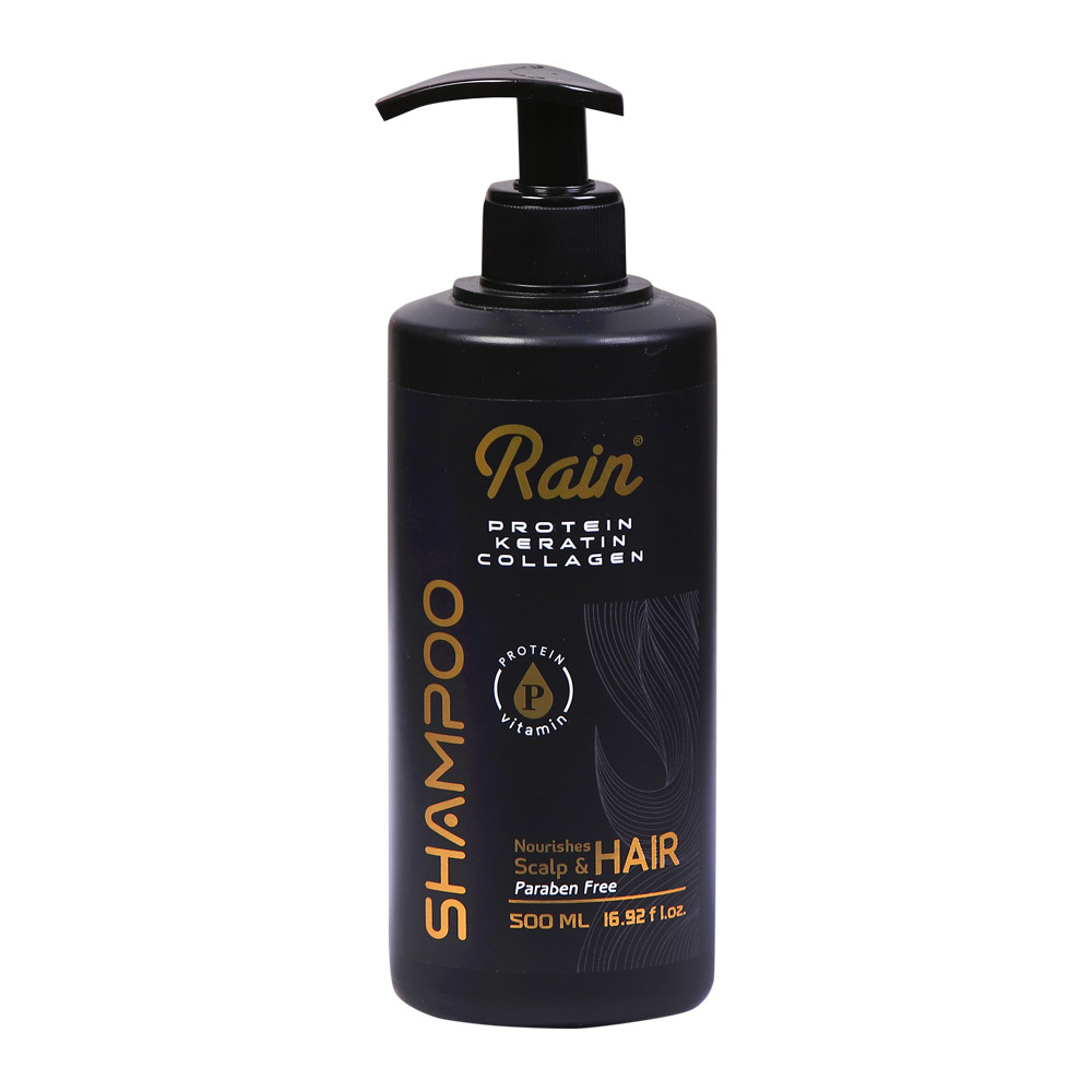 Шампунь для волосся з протеїном, кератином та колагеном Rain, 500 мл, фото 1