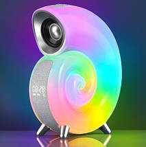 Багатофункціональний пристрій Light Sound Machine N70, RGB нічник, годинник, Bluetooth колонка, фото 3