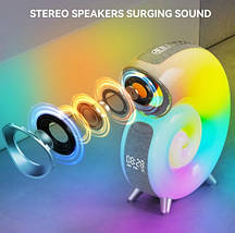 Багатофункціональний пристрій Light Sound Machine N70, RGB нічник, годинник, Bluetooth колонка, фото 4