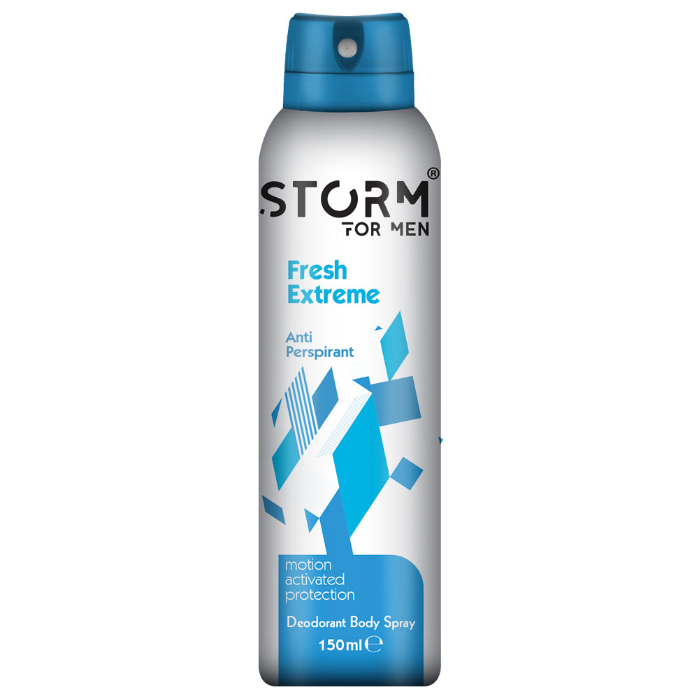 Чоловічий дезодорант-антиперспірант для тіла STORM Fresh Extreme, 150 мл, фото 1