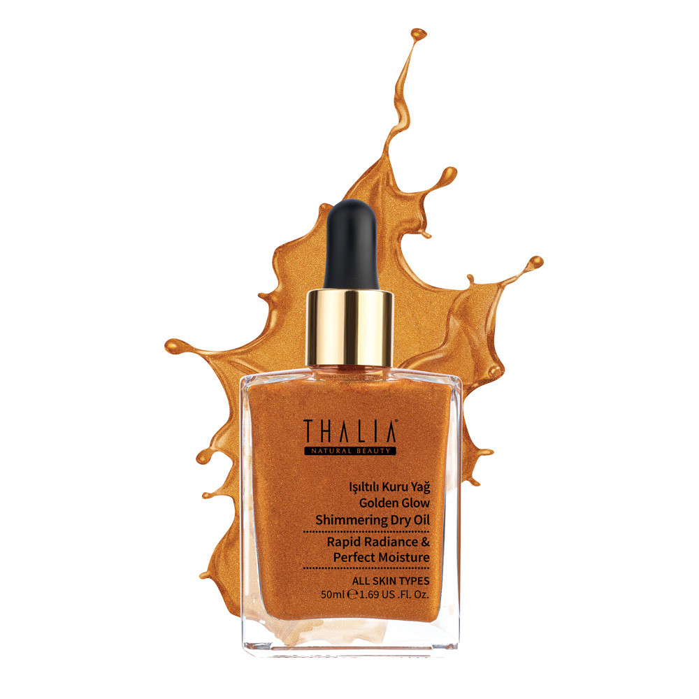Суха олія для обличчя, тіла та волосся з шимером Thalia, 50 мл, фото 1