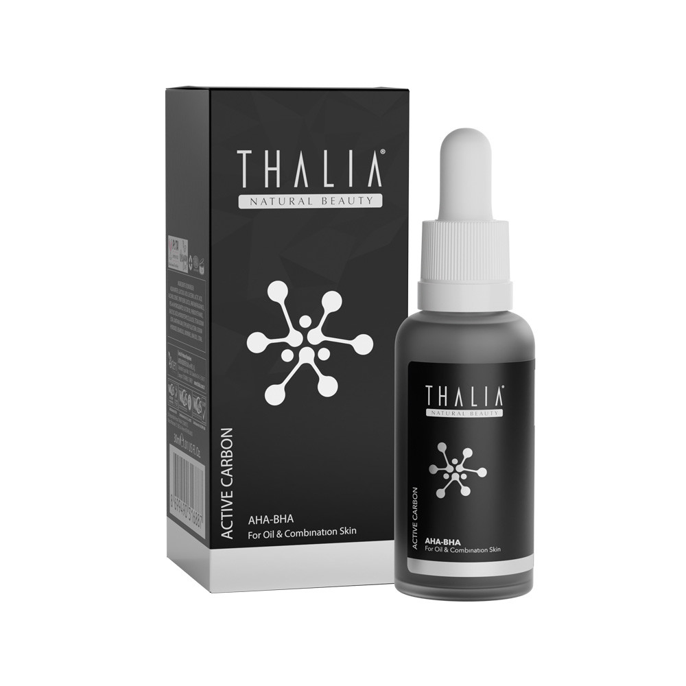 Сироватка для обличчя з AHA-BHA й активованим вугіллям THALIA, 30 мл, фото 1