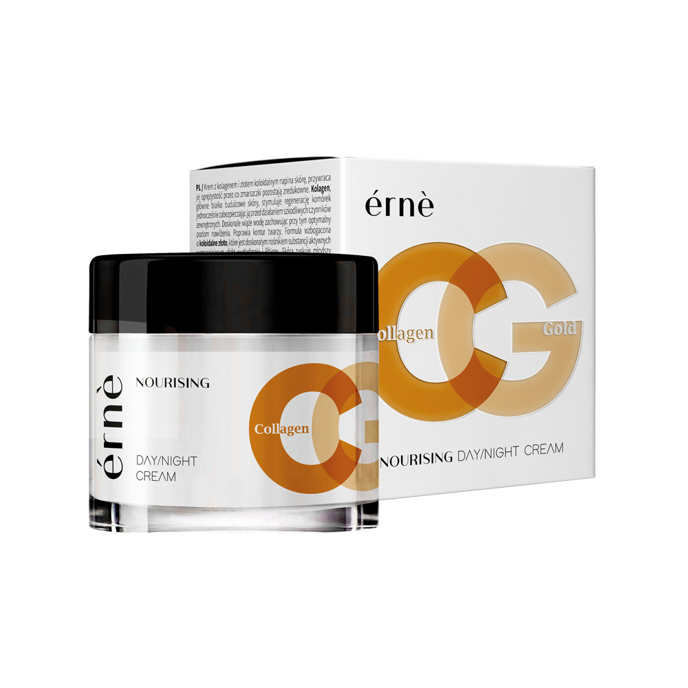 Поживний крем для обличчя з колагеном та колоїдним золотом Erne, 50 мл, фото 1