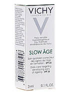 Щоденний флюїд для шкіри обличчя Vichy Slow Age SPF 25. Об єм 3 ml. сприяє оновленню шкіри.