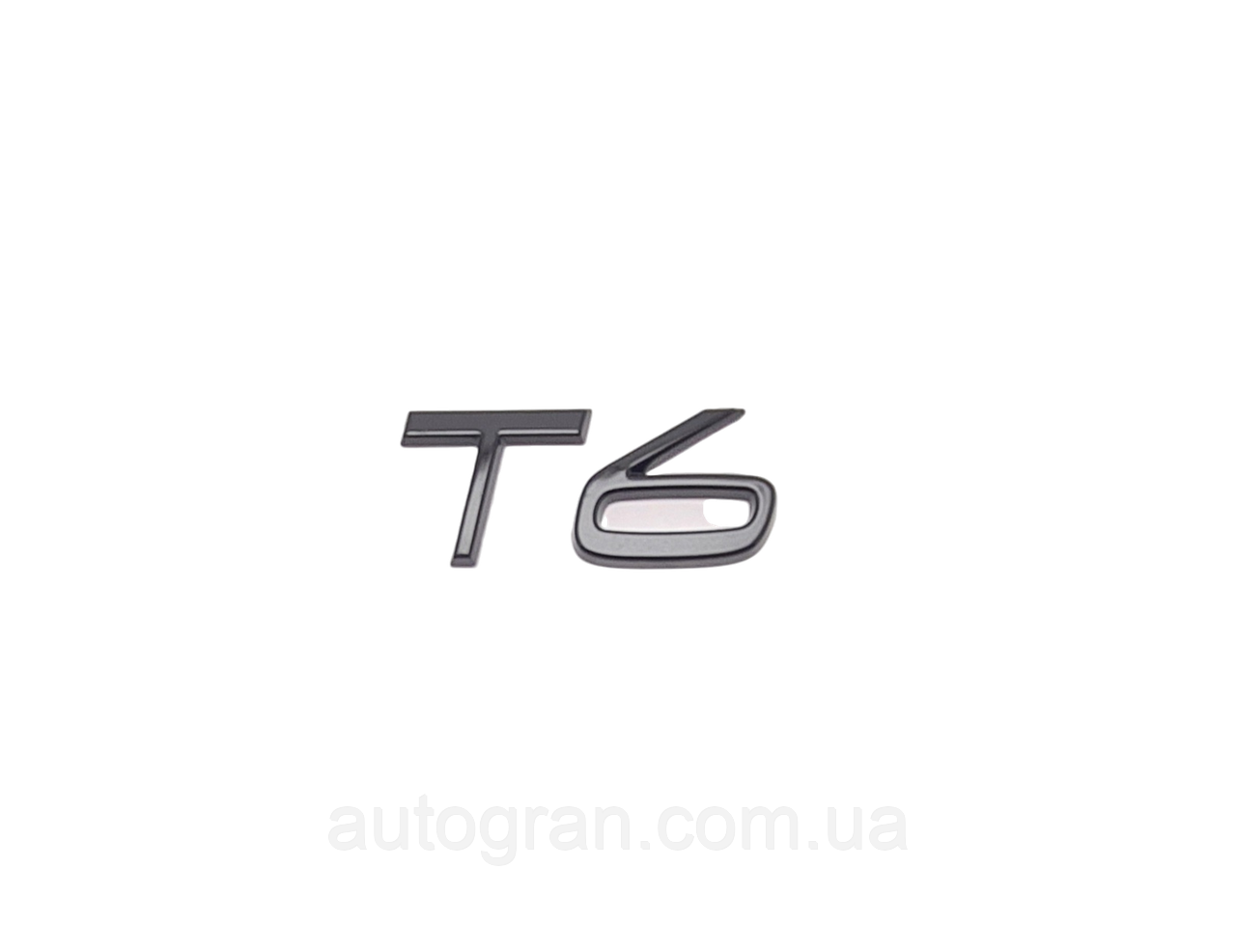 Емблема напис багажника Volvo T6 чорна