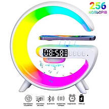 Багатофункціональний пристрій Light Sound Machine G63, RGB нічник, годинник, бездротова зарядка, Bluetooth колонка, фото 3
