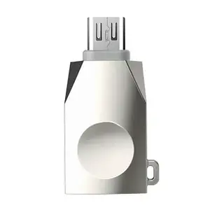 Адаптер OTG microUSB (папа) = USB (мама) Hoco UA10 Pearl Nickel