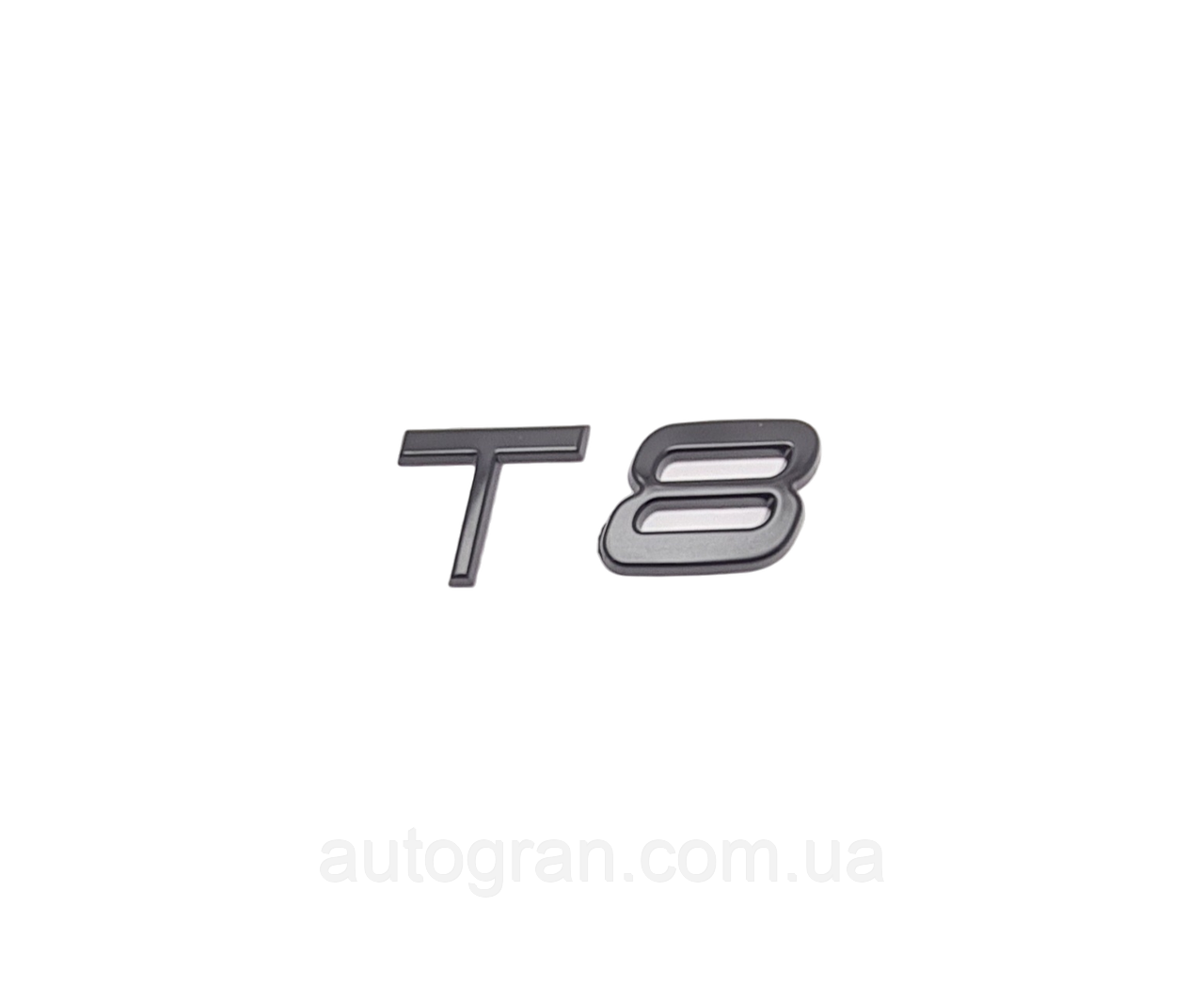 Емблема напис багажника Volvo T8 чорна