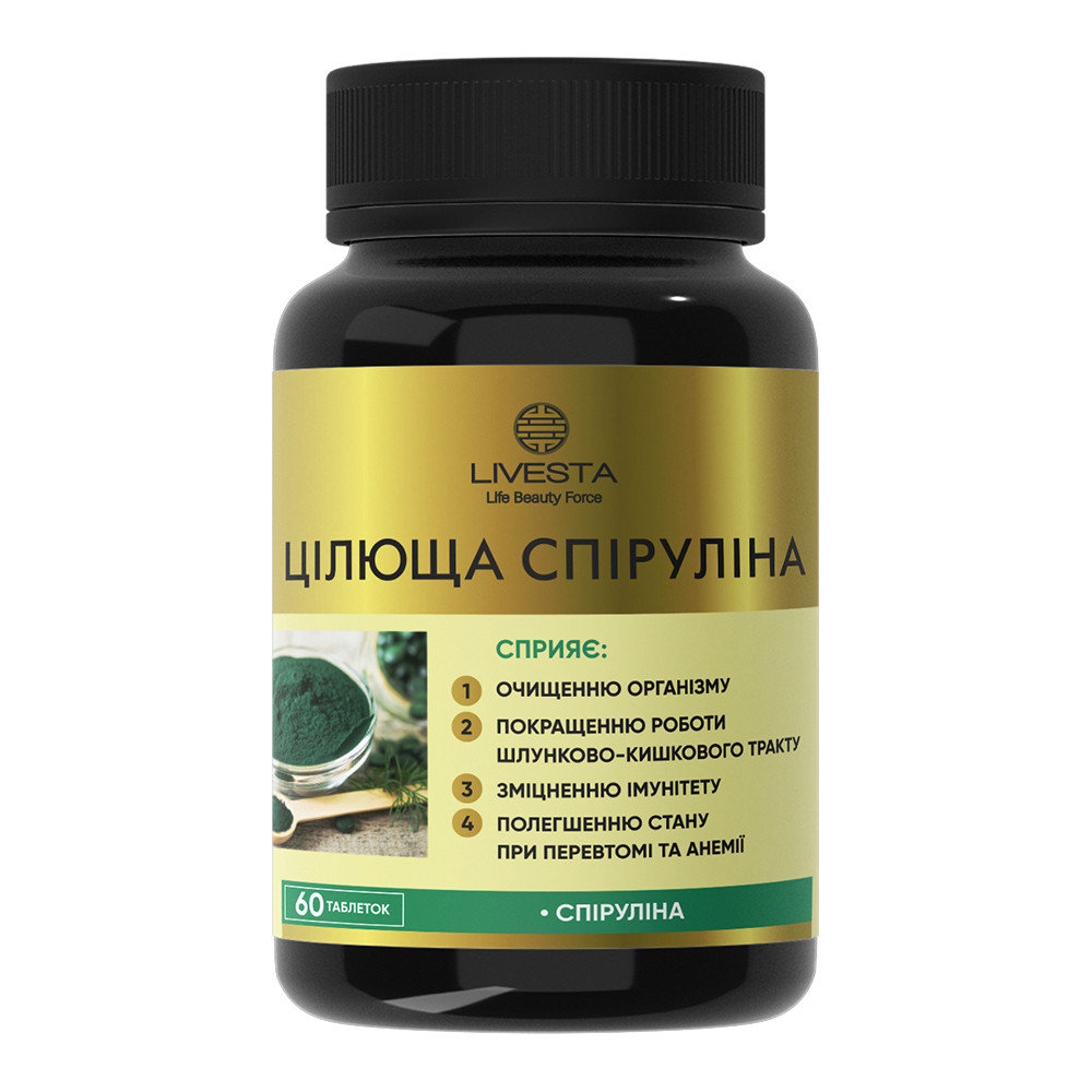 ДД «Цілюща Спіруліна» LIVESTA, 60 таб, фото 1