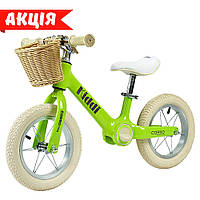 Детский беговел 12 дюймов CORSO KIDDI ML-12328 Велобег двухколесный без педалей Для детей От 2 лет Зеленый Cor