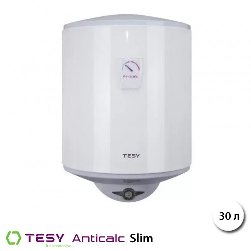 Бойлер електричний вузький Tesy Anticalc Slim 30 л, фото 1