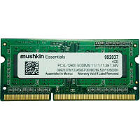 Модуль памяти для ноутбука SoDIMM DDR3L 4GB 1600 MHz Essentials Mushkin (992037) ha