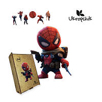 Пазл Ukropchik деревянный Супергерой Дедпул А4 в коробке с набором-рамкой (Deadpool Superhero A4) ha