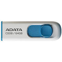 USB флеш накопитель ADATA 64GB C008 White+Blue USB 2.0 (AC008-64G-RWE) ha
