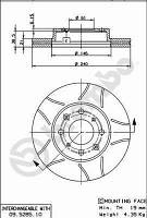 Тормозной диск HONDA DOMANI (MB_) / HONDA CIVIC (EJ, EK) 1991-2001 г.